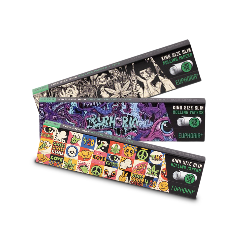 Random Euphoria Rolling Papers + Filters Kingsize Slim
