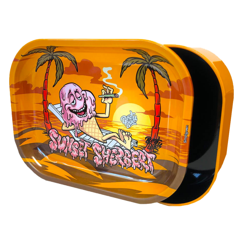Rolling Tray with Storage, Sunset Sherbet
