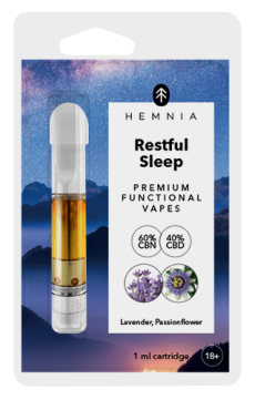 Cartridge Nyugodt Alvás – 40% CBD, 60% CBN, levendula, golgotavirág, 1 ml