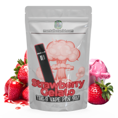 THC-9 Vape Pen Strawberry Gelato 90%, 1ml