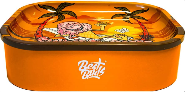 Rolling Tray with Storage, Sunset Sherbet