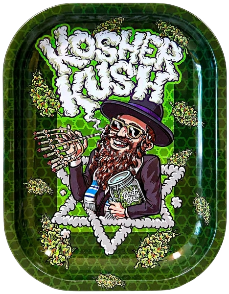 Rolling Tray with Storage, Kosher Kush