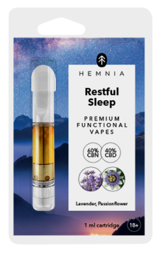 Cartridge Nyugodt Alvás – 40% CBD, 60% CBN, levendula, golgotavirág, 1 ml