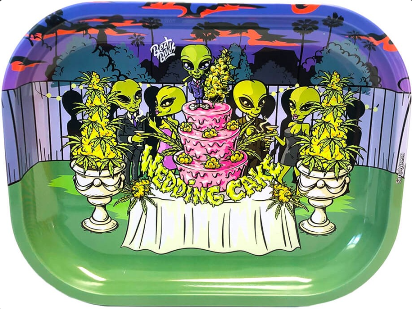 Rolling Tray with Storage, Wedding Cake
