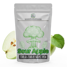 THC-R & THC-9 Vape Pen Sour Apple, 1ml