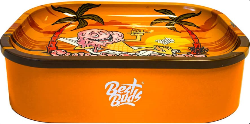 Rolling Tray with Storage, Sunset Sherbet